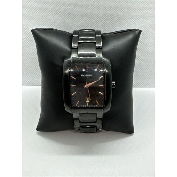 Fossil FS4120 Men's Black Stainless Steel Analog Dial Quartz Wrist Watch JNA343 - Picture 1 of 11